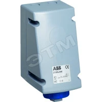 Розетка накладная для монтажа на поверхность с подключением шлейфа 216RL6W, 16A, 2P+E, IP67, 6ч