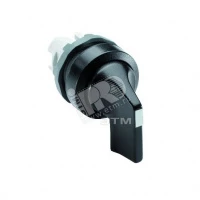 Переключатель M3SS6-30B (длинная ручка) чёрный 3-х позиционный бе з подсветки (только корпус) с возвратом в среднее положение