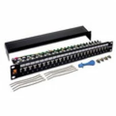 Патч-панель LANMASTER 24 порта, STP, кат.6A, 1U