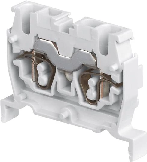 Клемма DS2,5/5,2L пружинная 2,5мм,кв, серая, мини, DIN3