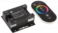 Контроллер с ПДУ радио (черный) RGB 3 канала 12В, 6А, 216Вт IEK