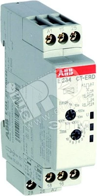 Реле времени ABB CT-MFD, 21 модульное многофункциональное (7 функций) 12-240В AC/DC (7 временных диапазонов 0,05с...100ч) 2ПК
