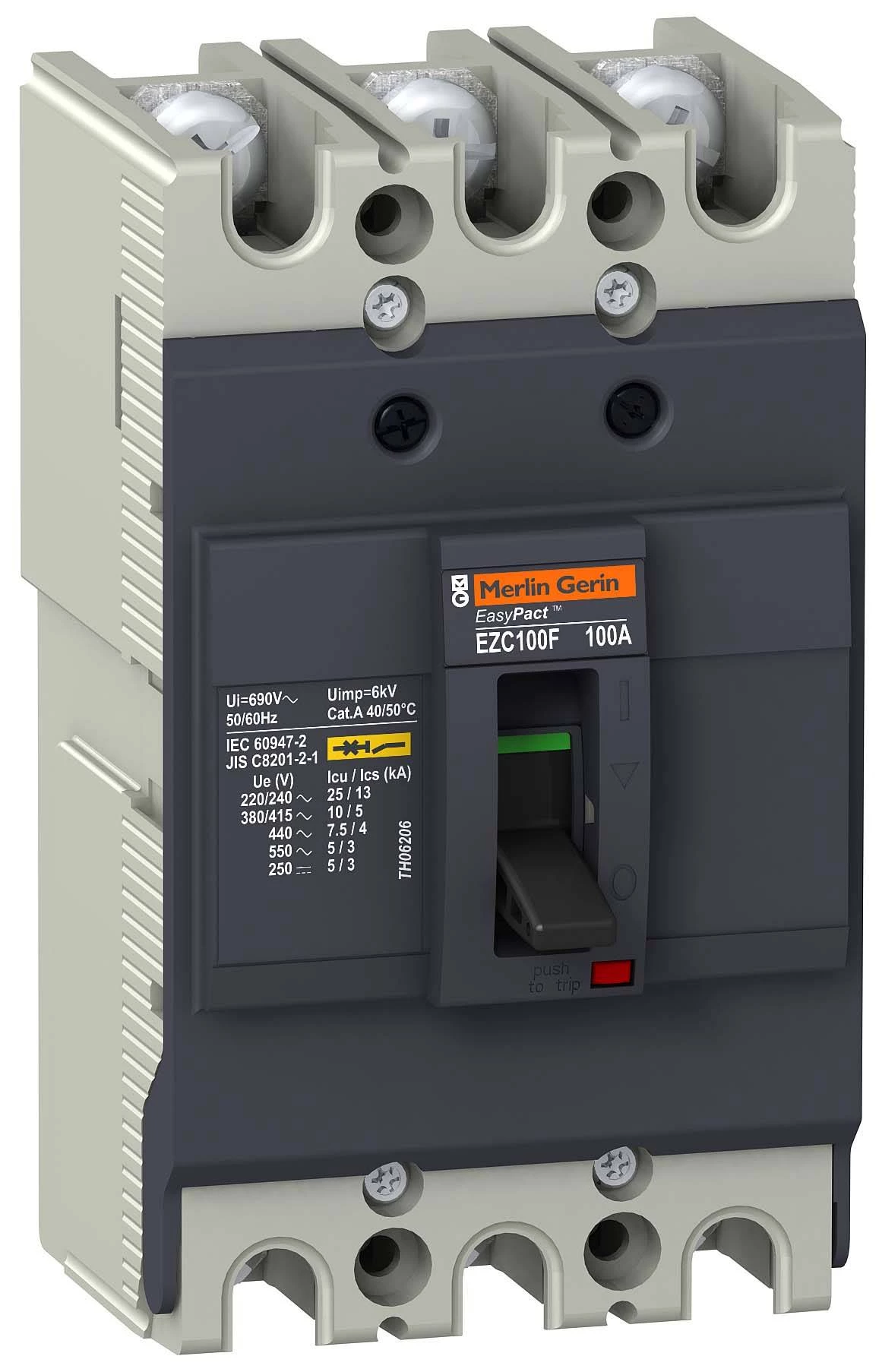 АВТ. ВЫКЛ. EZC100 10 кА/400В 3П3T 100 A