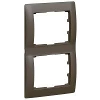Рамка 2п вер Dark Bronze GL