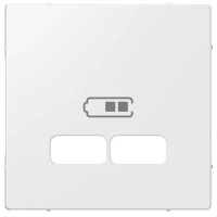 MERTEN, ЦЕНТРАЛЬНАЯ НАКЛАДКА для USB механизма 2,1А, ПОЛЯРНЫЙ БЕЛЫЙ, SM