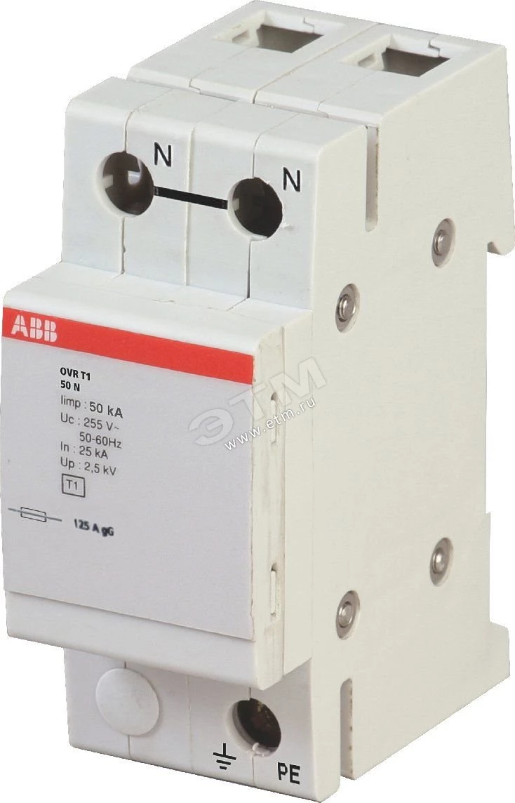 Ограничитель перенапряжений OVR T1 100 N ABB 2CTB815101R0500