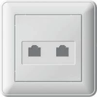 Двойная компьютерная розетка W59 RJ45 кат.5E, в сборе, слоновая кость