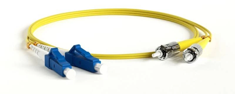 Патч-корд волоконно-оптический (шнур) SM 9/125 (OS2), ST/UPC-LC/UPC, 2.0 мм, duplex, LSZH, 1 м Hyperline