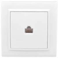 Компьютерная розетка EKF Basic RJ-45+Phone СП белая Минск