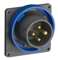 Вилка с прямым фланцем Easy&Safe 316EBU9W,16A,3P+E,IP67,9ч