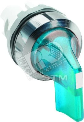 Переключатель M3SS5-21L (длинная ручка) синий 3-хпозиционный с п одсветкой (только корпус) с возвратом в среднее положение
