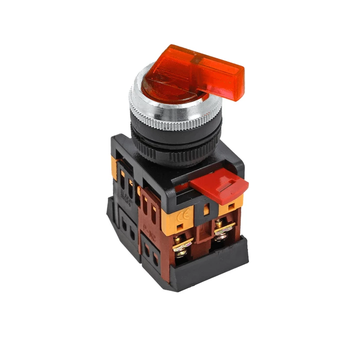 Переключатель ANLC-22 2P красный с подсветкой 380В NO+NC EKF PROxima