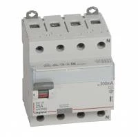 Четырехполюсное устройство защитного отключения DX3 4П 25А AC 300мА N спр.
