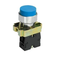 Кнопка управления NP2-BL65 без подсветки, синяя,  1НО +1НЗ IP40  (CHINT)