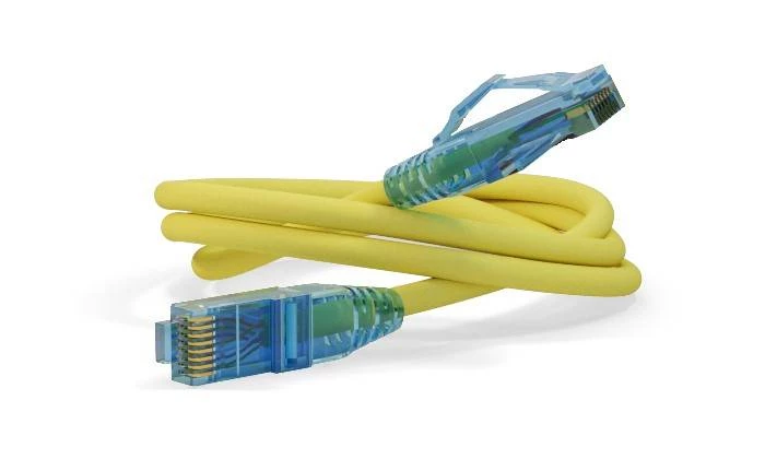 Патч-корд U/UTP, Cat.6, LSZH, 3 м, желтый Hyperline