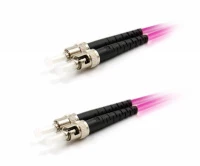 Патч-корд оптический LANMASTER, дуплексный, ST/PC-ST/PC, OM4, LSZH, 15 м