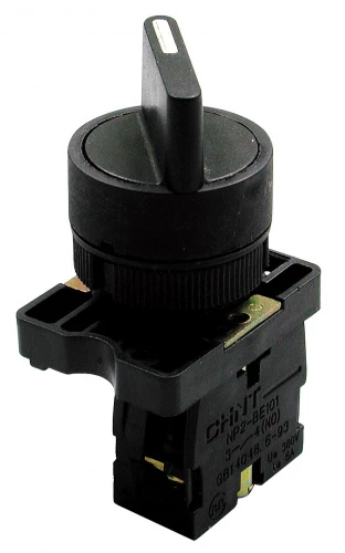 Переключатель NP2-ED25, 2 положения с фиксацией, 1НЗ +1НО IP40  (CHINT)