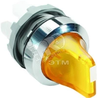 Переключатель M2SS1-21Y (короткая ручка) желтый 2-х позиционный с подсветкой (только корпус) 45# с фиксацией