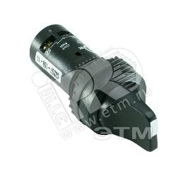 Переключатель C2SS1-10B-11 2-х позиционный черный 1НО1НЗ (45 гра дусов) с фиксацией (черное декор, кольцо)