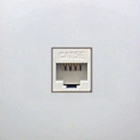 Розетка компьютерная  RJ-45 кат. 6 с накладкой (белый) Vintage