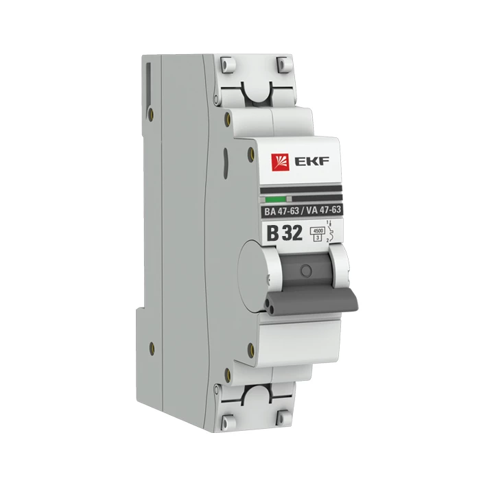 Автоматический выключатель 1P 32А (В) 4,5kA ВА 47-63 EKF PROxima mcb4763-1-32B-pro