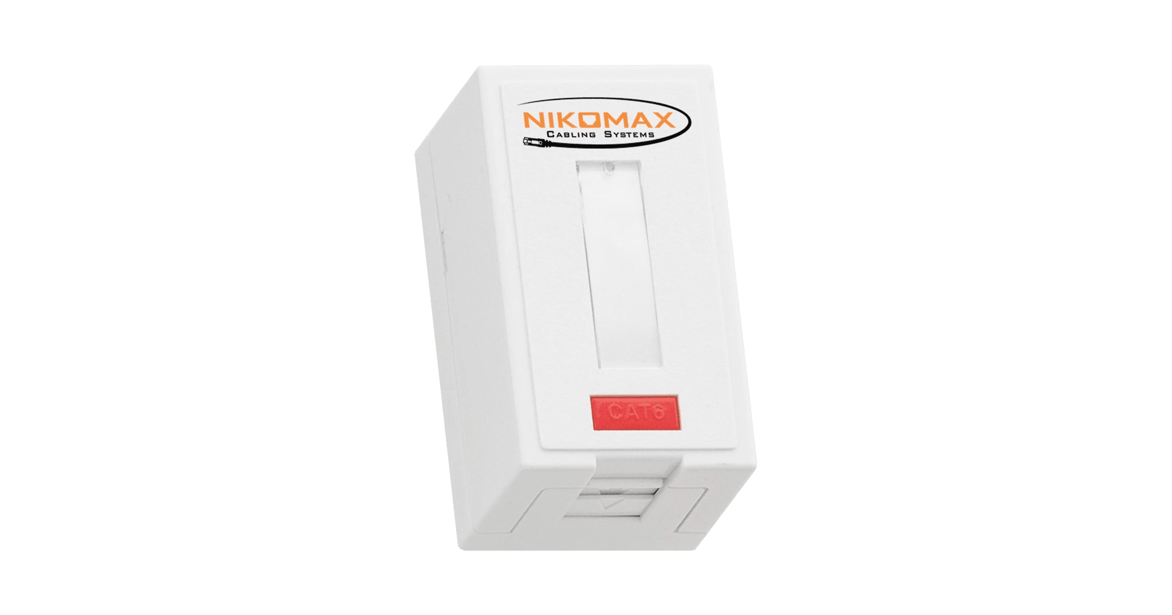 Настенная розетка NIKOMAX, 1 порт, Кат.6 (Класс E), 250МГц, RJ45/8P8C, FT-TOOL/110/KRONE, T568A/B, неэкранированная, со шторкой, белая - гарантия: 5 лет расширенная / 25 лет системная