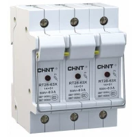 Держатель плавких вставок с индикацией  RT28-63X 14х51 1П (CHINT)