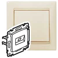Компьютерная розетка Valena RJ45 UTP кат6 1в слк  774142