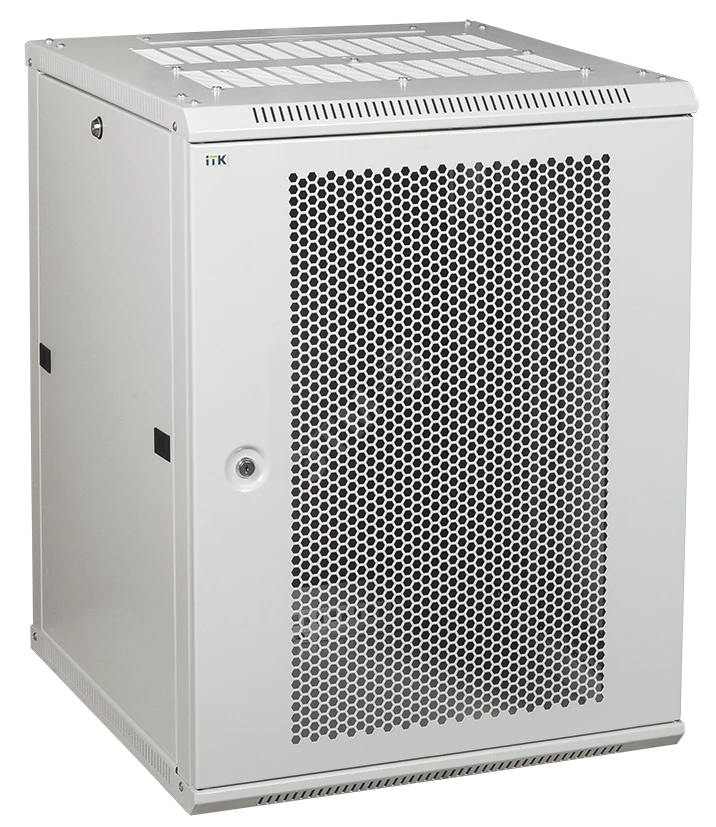 ITK Шкаф LINEA W 9U 600x600 мм дверь перфорированная, RAL7035