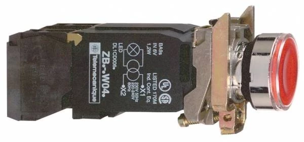 КНОПКА 22ММ 110-120В С ВОЗВ. С ПОДСВ. XB4BW3435