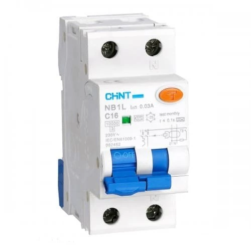 Дифференциальный автомат NB1L-63 2P C50 100mA тип AC 6kA (R) (CHINT)