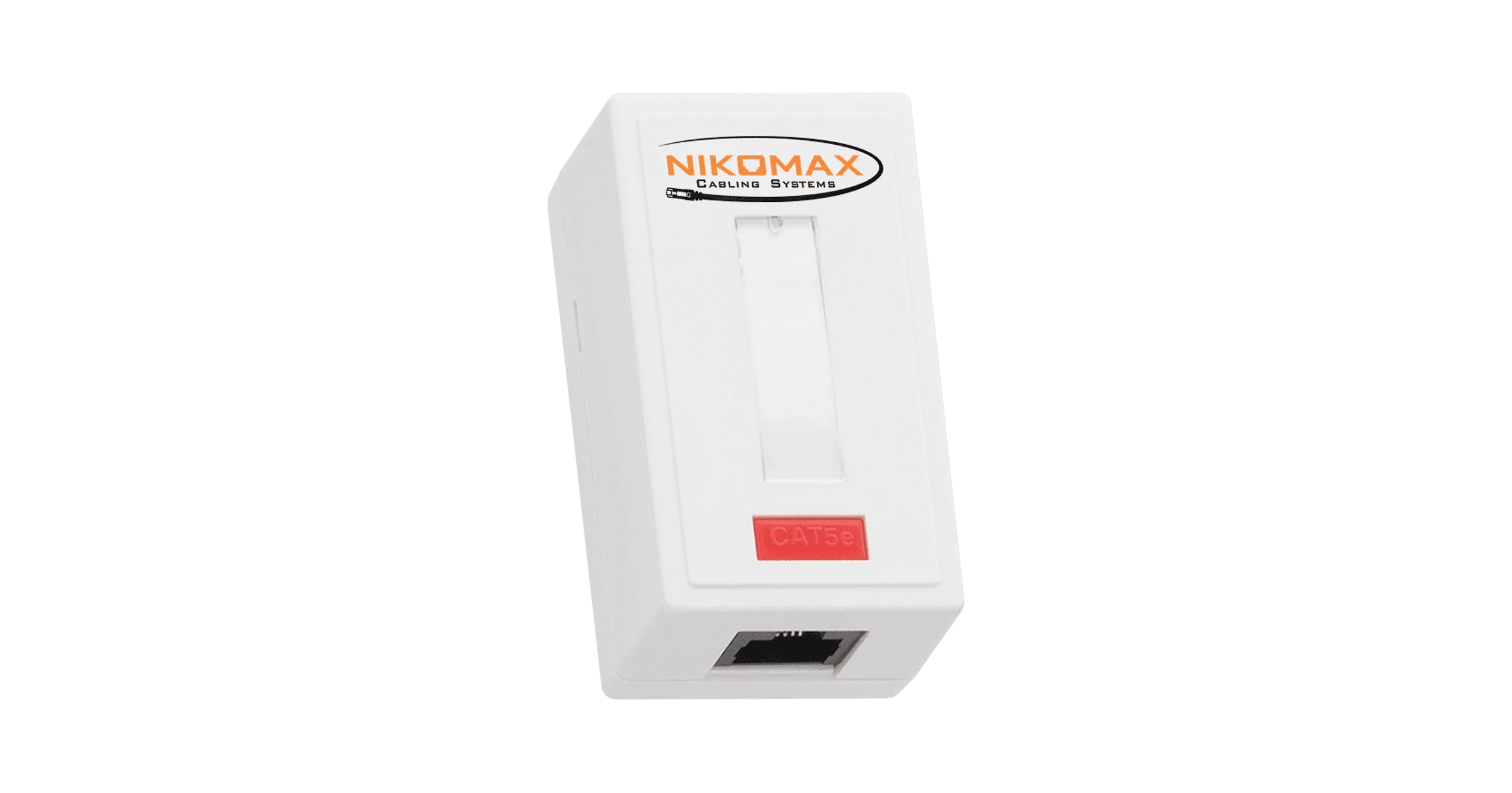 Настенная розетка NIKOMAX, 1 порт, Кат.5e (Класс D), 100МГц, RJ45/8P8C, 110/KRONE, T568A/B, на печатной плате, неэкранированная, белая - гарантия: 5 лет расширенная / 25 лет системная