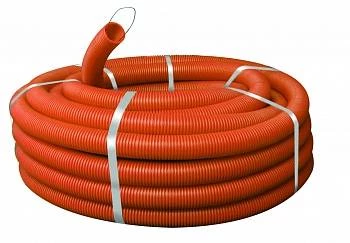 Труба гофр. ПНД Plast с зондом оранжевая d25мм (75м.) EKF PROxima