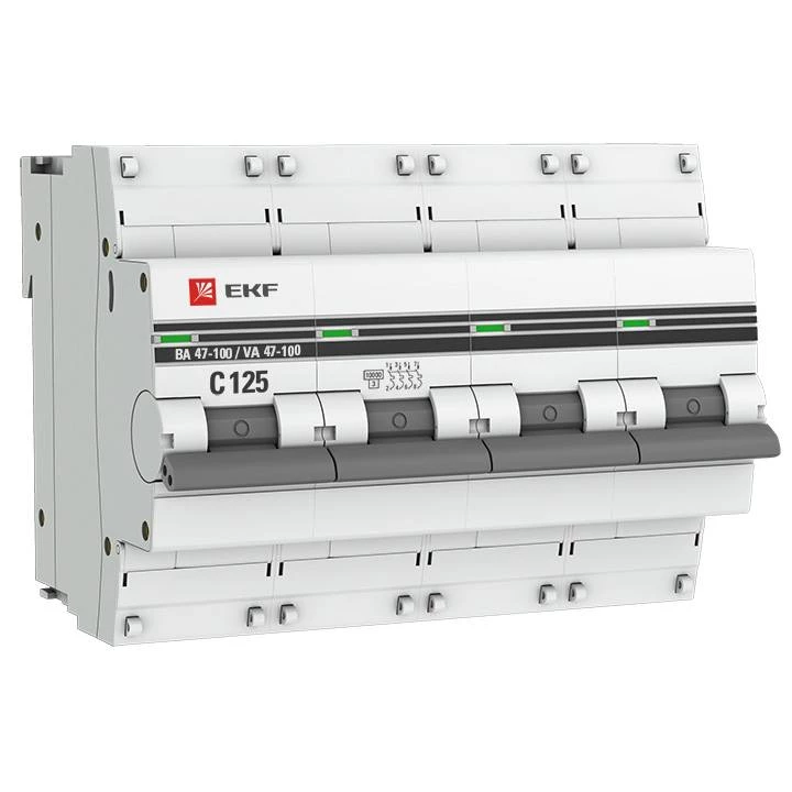 Автоматический выключатель 4P 32А (D) 10kA ВА 47-100 EKF PROxima mcb47100-4-32D-pro