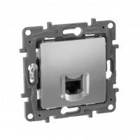 Компьютерная розетка ETIKA RJ45 6 UTP алюминий