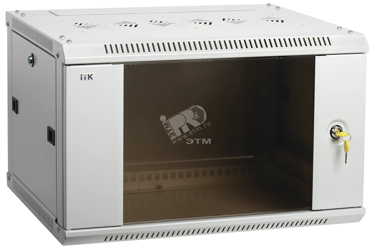 ITK Шкаф LINEA W 12U 600x600 мм дверь стекло, RAL7035