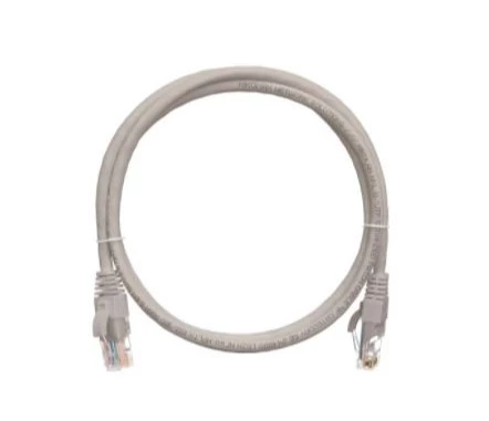 Коммутационный шнур NIKOMAX U/UTP 4 пары, Кат.5е (Класс D), 100МГц, 2хRJ45/8P8C, T568B, заливной, с защитой защелки, многожильный, BC (чистая медь), 24AWG (7х0,205мм), LSZH нг(А)-HFLTx, синий, 1м