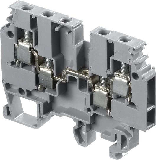 Клемма M4/6.4A винтовая 4мм.кв., серая