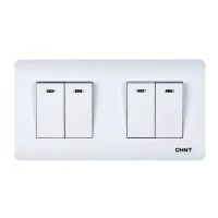 4-клавишный выключатель с LED-подсветкой 10А 250В (CHINT)