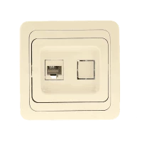 Компьютерная розетка EKF PROxima RJ-45 1-мест. бежевая Лондон