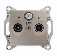 TV/R/SAT розет. оконечная, титан
