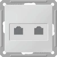 Двойная компьютерная розетка W59 RJ45 кат.5E, механизм, шампань