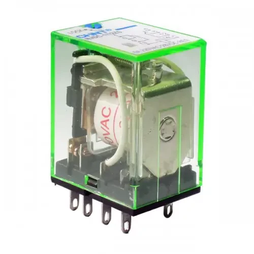 Промежуточное реле с кнопкой тестирования NJDC-17(D)/4ZS 4 конт. с инд. LED 3А DC12В (R)(CHINT)