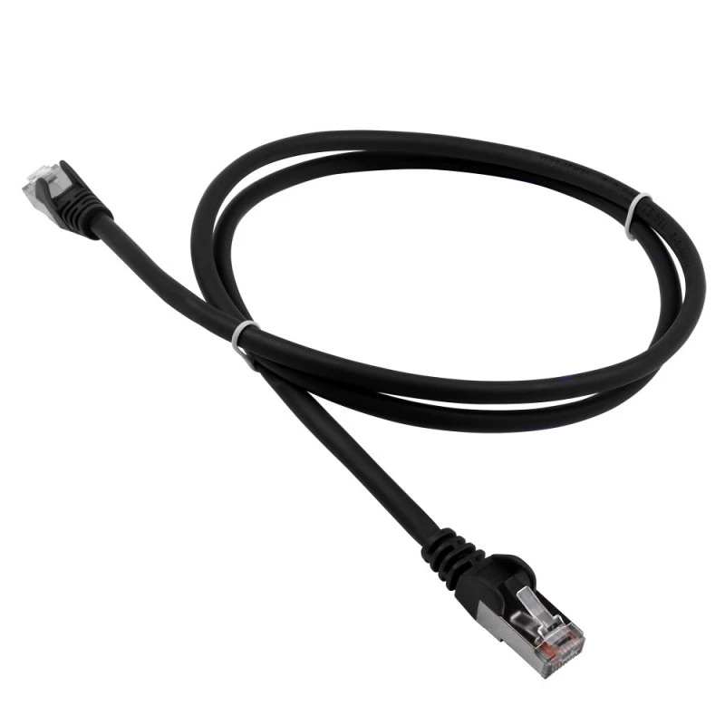 Патч-корд LANMASTER LSZH FTP кат.5e, 1.5 м, черный