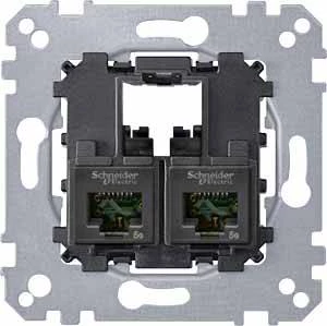Двойная компьютерная розетка Merten 2XRJ45 CAT6 UTP