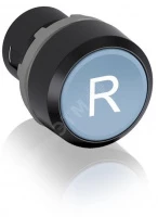 Кнопка сброса без штока KPR1-101L синяя, с текстом R
