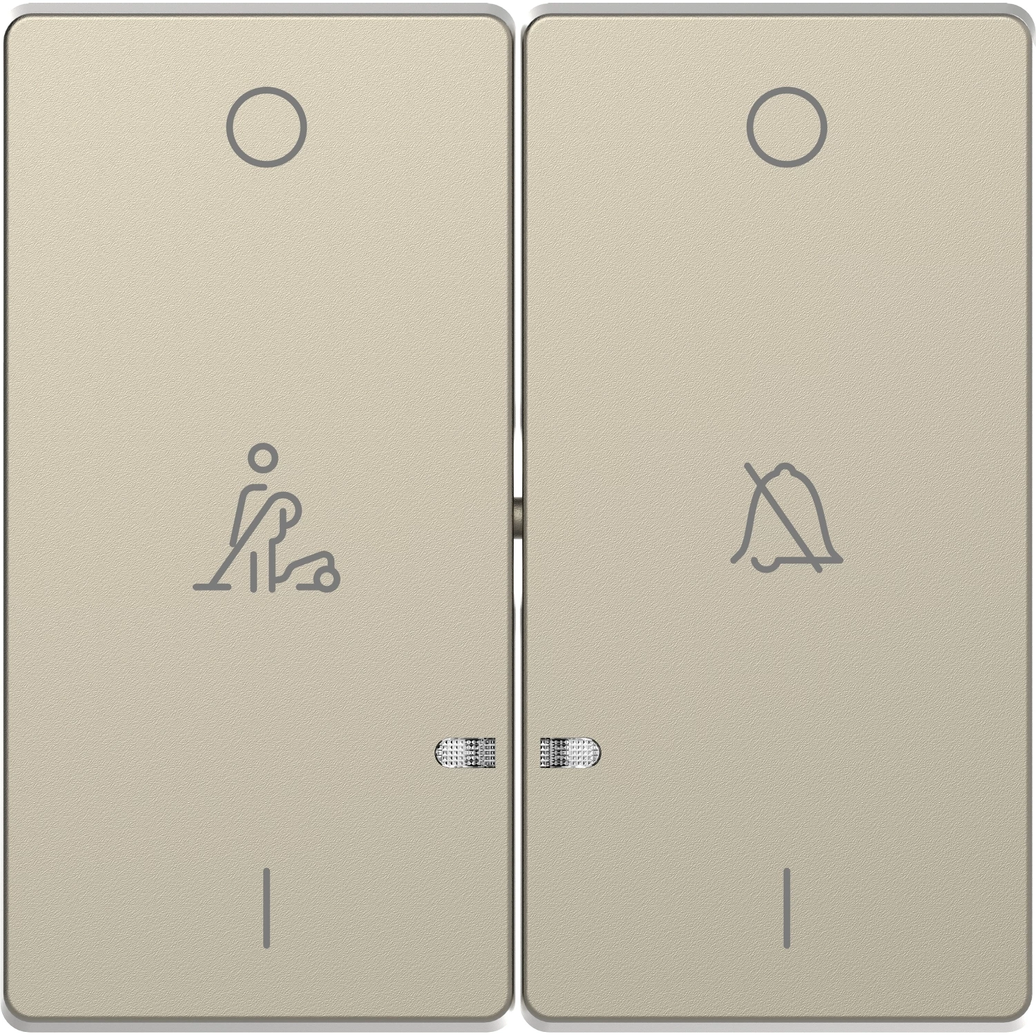 D-Life КЛАВИША 2-ная, линзой LED, символ: звонок/горничная, САХАРА , SD