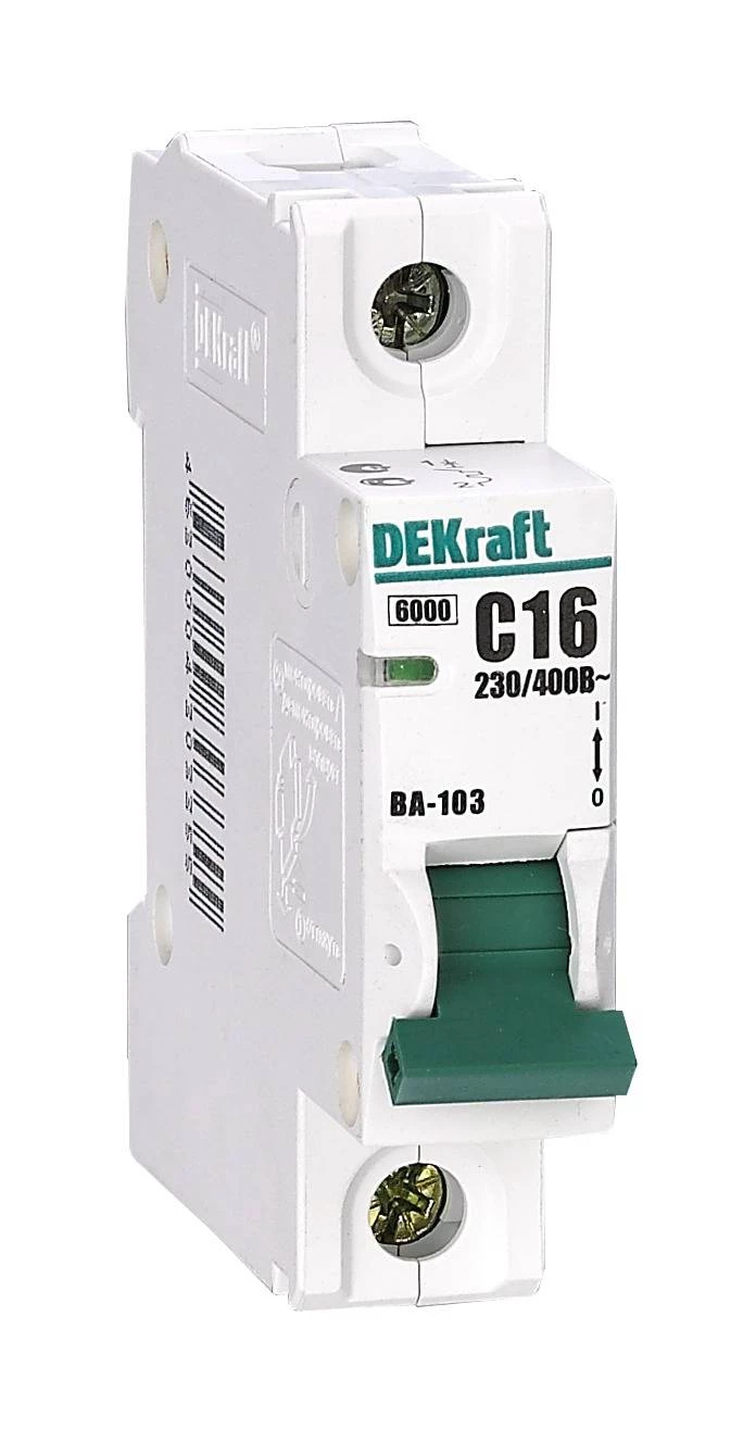 Авт. выкл. 1Р 25А х-ка D ВА-103 6кА DEKraft