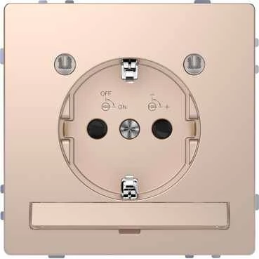 D-Life РОЗЕТКА 16А с з/к и LED модулем, ШАМПАНЬ , SD