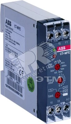 Реле времени ABB CT-AHE (задержка на отключение) 220-240B AC (временной диапазон 0,3..30с) 1ПК